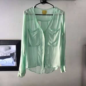 Maeve- Mint Green Long Sleeve Top